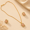 Pink Aura Pendant Set