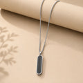 Obsidian Edge Pendant Necklace