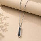 Obsidian Edge Pendant Necklace