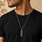 Obsidian Edge Pendant Necklace
