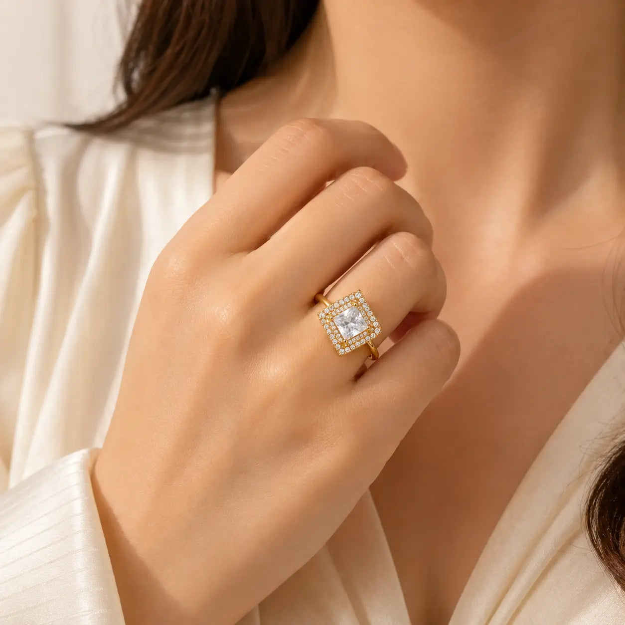 Luna Adjustable Halo Ring
